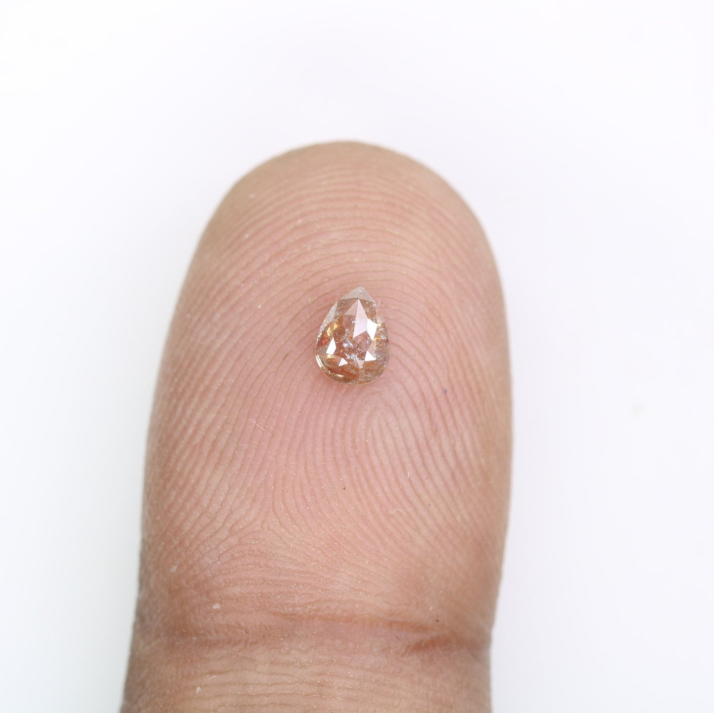 0.37 CT 5 MM Loose Pear Shape Natural Peach Diamond For Promise Ring | Pear Diamond Ring | Pear Halo Ring | Pear Peach DiamondFor Gold Ring