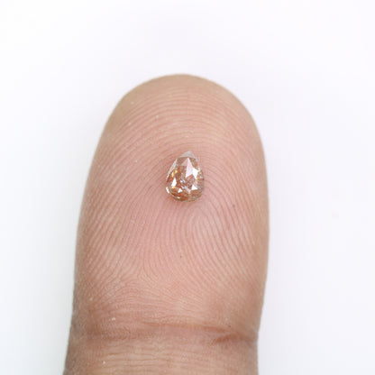 0.37 CT 5 MM Loose Pear Shape Natural Peach Diamond For Promise Ring | Pear Diamond Ring | Pear Halo Ring | Pear Peach DiamondFor Gold Ring
