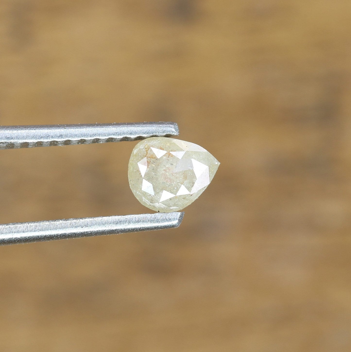 0.41 CT Polished Pear Shape Natural Grey Loose Diamond For Engagement Ring | Pear Halo Ring | Pear Prongs Set Ring | Custom Made Ring