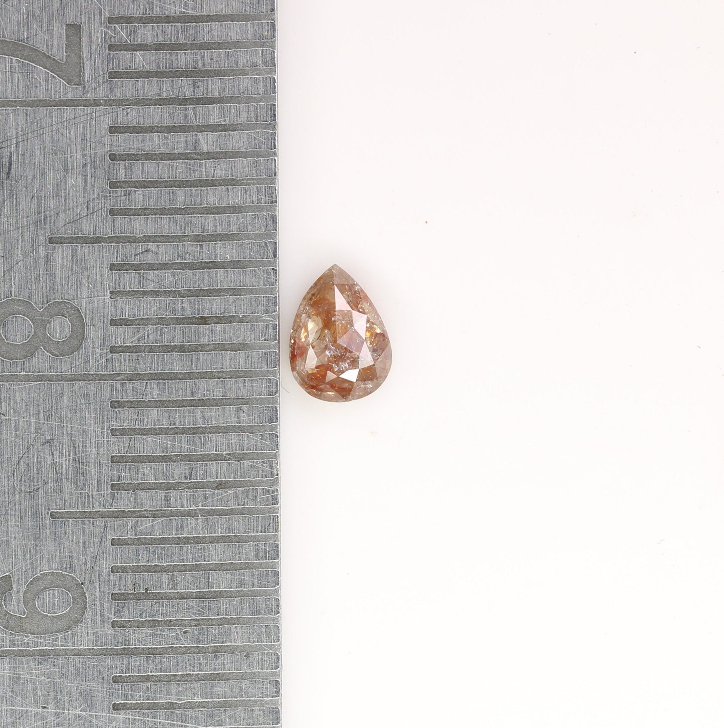 0.37 CT 5 MM Loose Pear Shape Natural Peach Diamond For Promise Ring | Pear Diamond Ring | Pear Halo Ring | Pear Peach DiamondFor Gold Ring