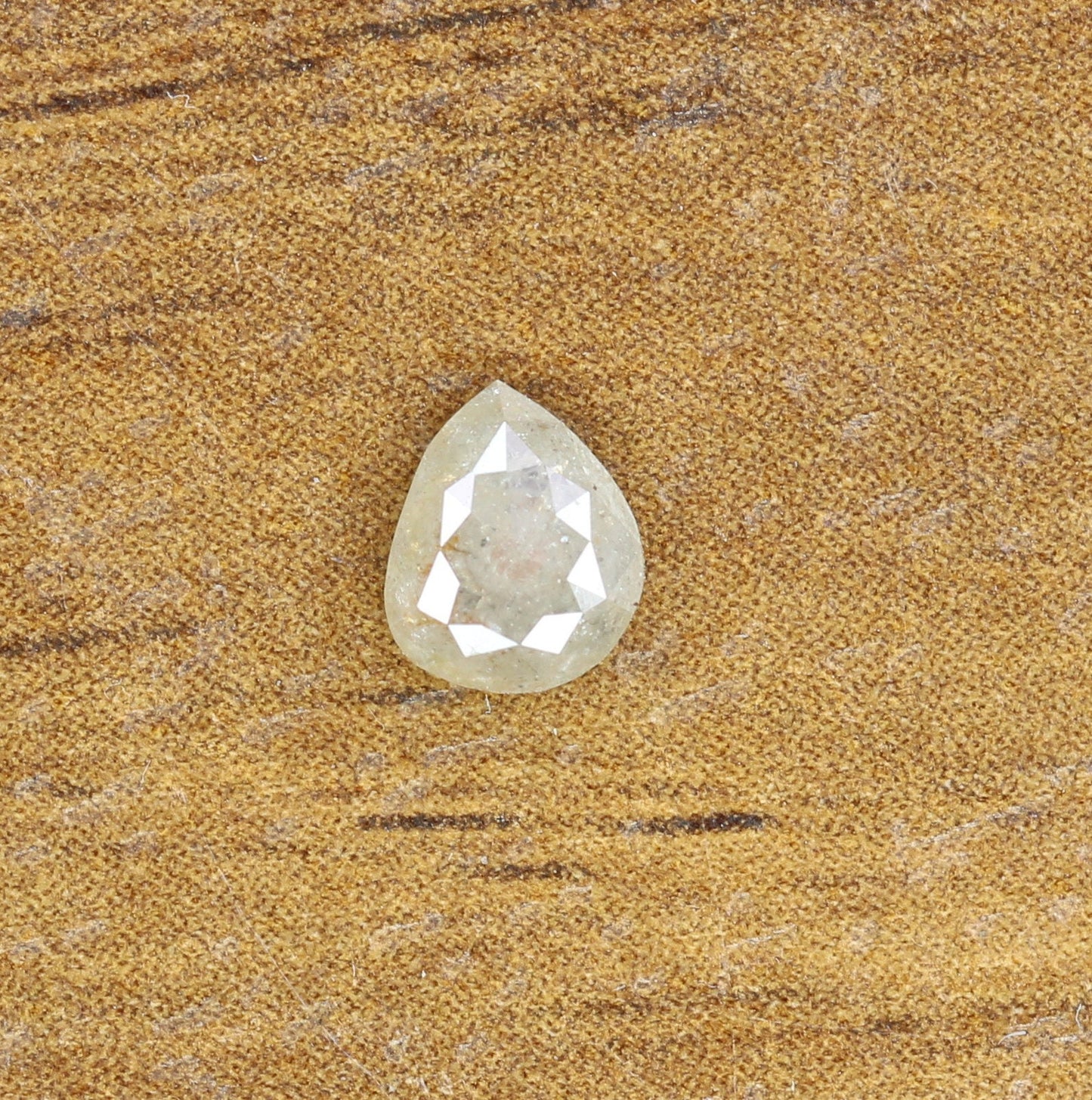0.41 CT Polished Pear Shape Natural Grey Loose Diamond For Engagement Ring | Pear Halo Ring | Pear Prongs Set Ring | Custom Made Ring