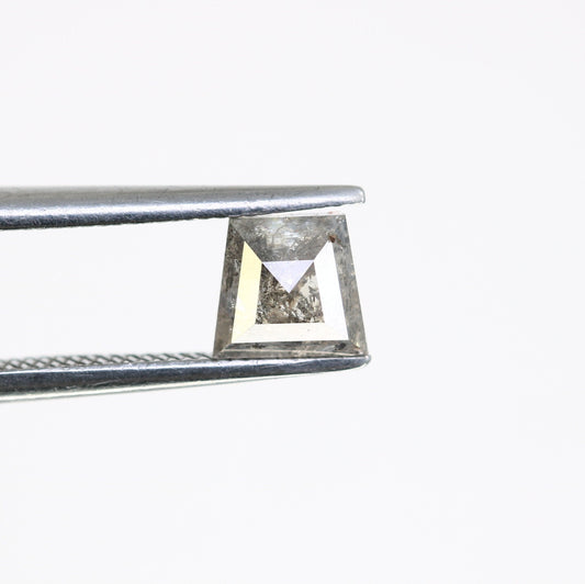 0.80ct Salt and Pepper Natural Loose Diamond, Geometric Cut for Handmade Necklace Pendant, Diamond Bracelet Engagement Gold Ring For Women
