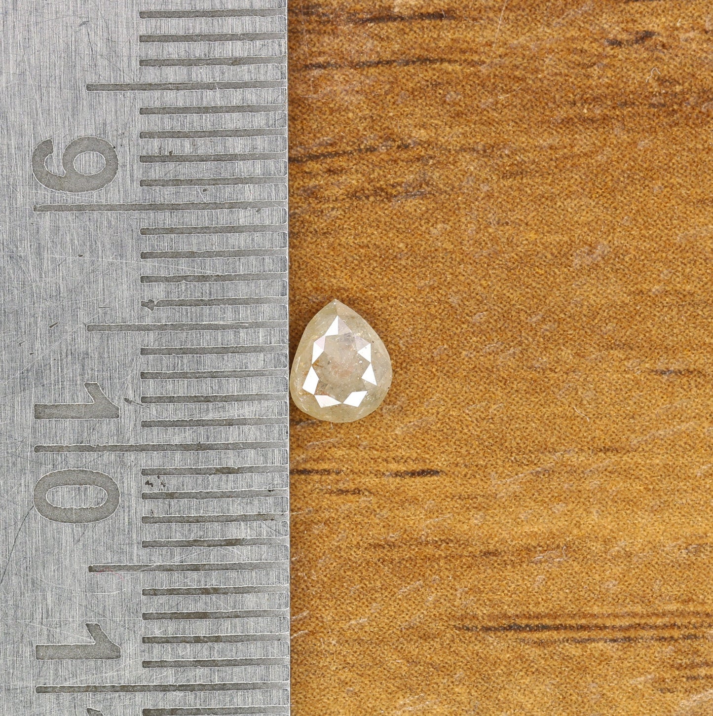 0.41 CT Polished Pear Shape Natural Grey Loose Diamond For Engagement Ring | Pear Halo Ring | Pear Prongs Set Ring | Custom Made Ring