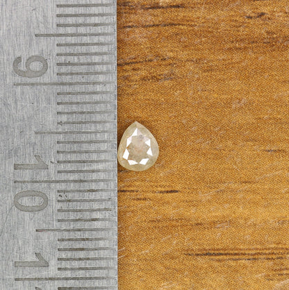 0.41 CT Polished Pear Shape Natural Grey Loose Diamond For Engagement Ring | Pear Halo Ring | Pear Prongs Set Ring | Custom Made Ring