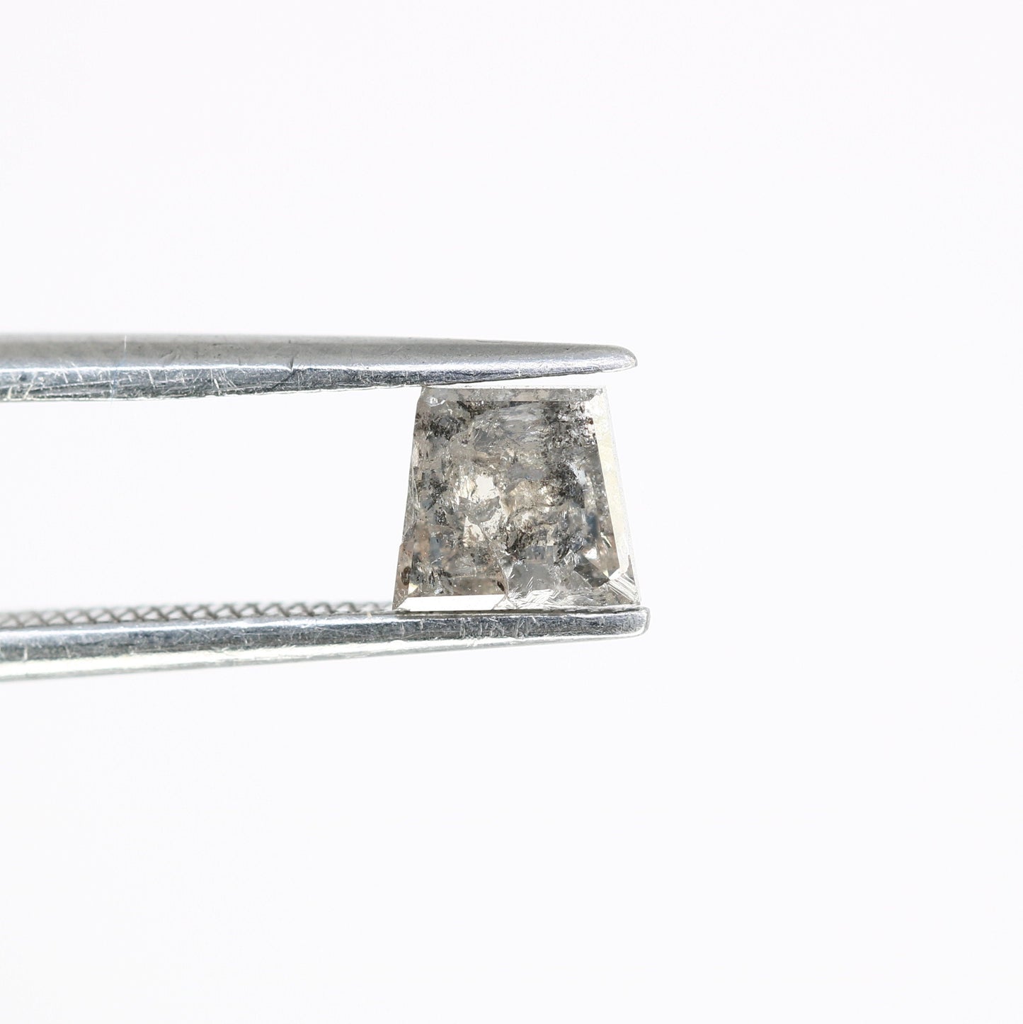 0.80ct Salt and Pepper Natural Loose Diamond, Geometric Cut for Handmade Necklace Pendant, Diamond Bracelet Engagement Gold Ring For Women
