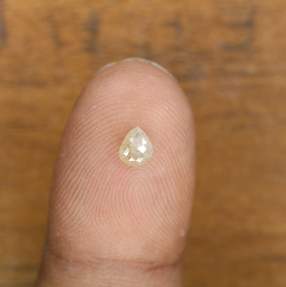 0.41 CT Polished Pear Shape Natural Grey Loose Diamond For Engagement Ring | Pear Halo Ring | Pear Prongs Set Ring | Custom Made Ring