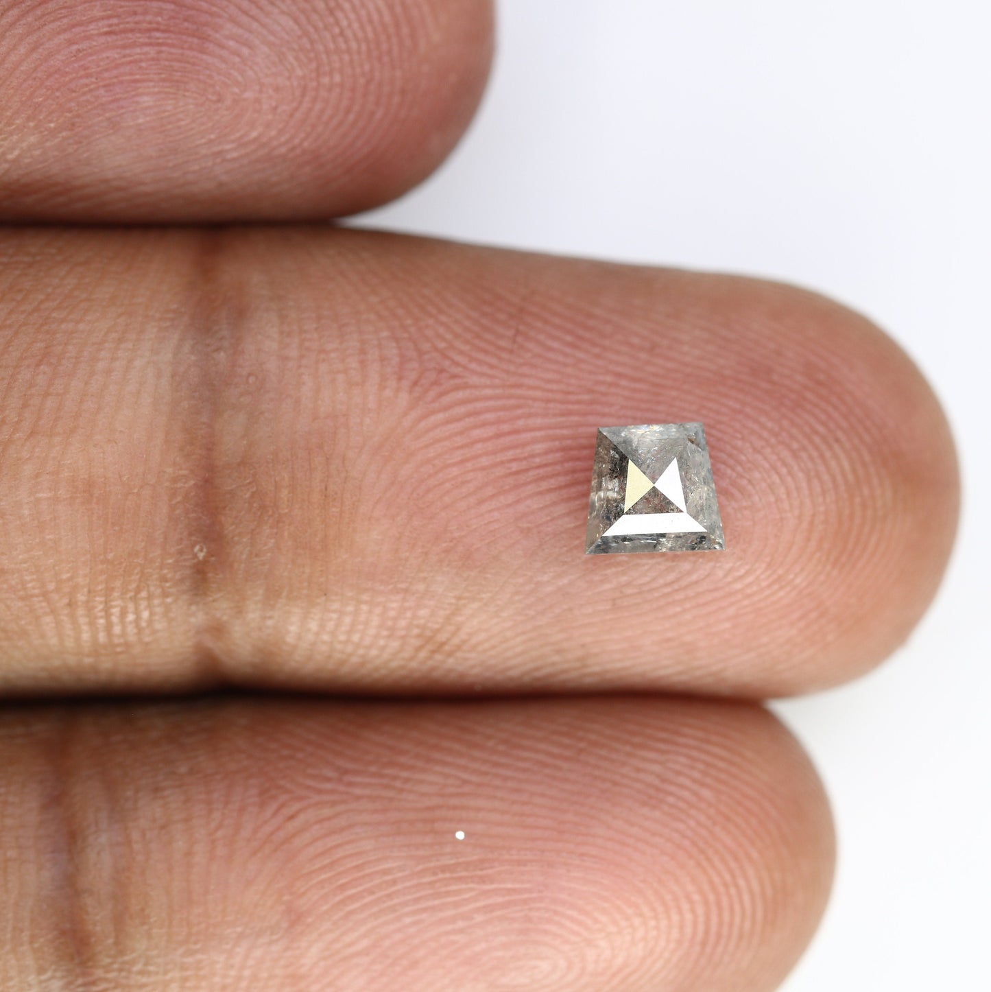 0.80ct Salt and Pepper Natural Loose Diamond, Geometric Cut for Handmade Necklace Pendant, Diamond Bracelet Engagement Gold Ring For Women