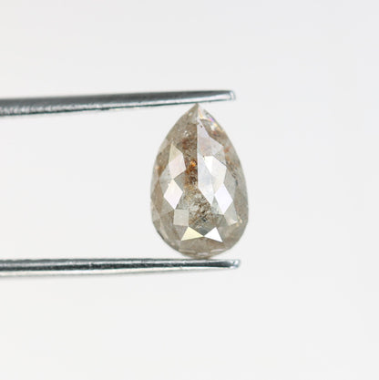 2 CT Salt and Pepper Pear Diamond for Ring | Loose Rustic Diamond for Gold Ring | Unique Gemstone for Engagement Ring