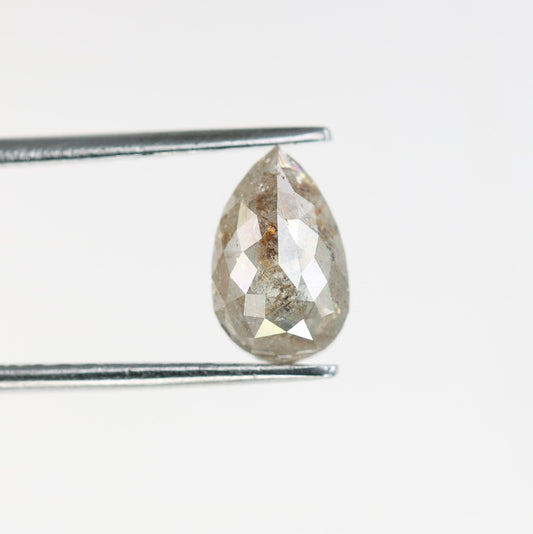 2 CT Salt and Pepper Pear Diamond for Ring | Loose Rustic Diamond for Gold Ring | Unique Gemstone for Engagement Ring