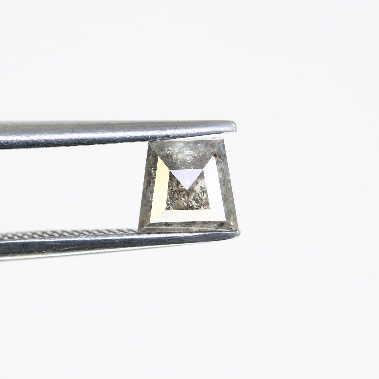 0.80ct Salt and Pepper Natural Loose Diamond, Geometric Cut for Handmade Necklace Pendant, Diamond Bracelet Engagement Gold Ring For Women