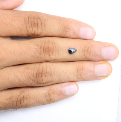 Intriguing & Edgy Pear-Shaped Black Diamond Engagement Ring