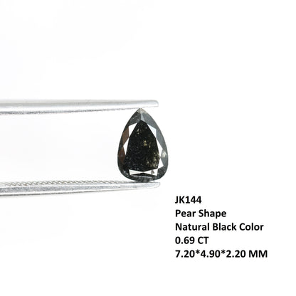 Intriguing & Edgy Pear-Shaped Black Diamond Engagement Ring