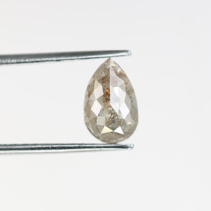 2 CT Salt and Pepper Pear Diamond for Ring | Loose Rustic Diamond for Gold Ring | Unique Gemstone for Engagement Ring