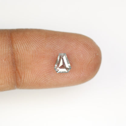 0.53 CT Salt and Pepper Natural Loose Diamond, Geometric Cut For handmade necklace pendant, Fancy Diamond for Engagement Ring Anniversary