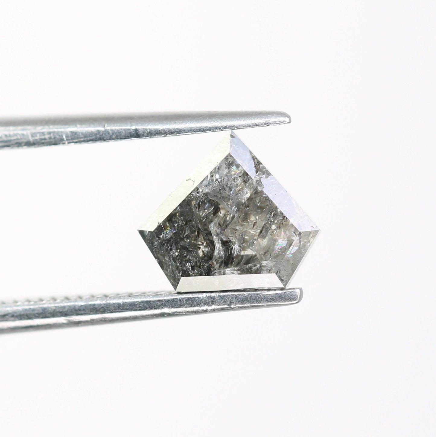 1 CT Salt and Pepper Natural Loose Diamond, Shield Cut For handmade necklace pendant, Fancy Diamond for Engagement Ring Anniversary Diamonds
