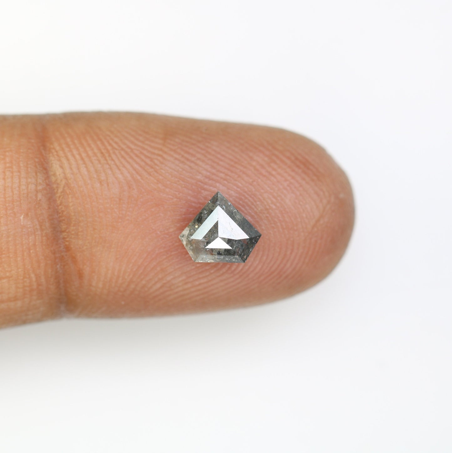 1 CT Salt and Pepper Natural Loose Diamond, Shield Cut For handmade necklace pendant, Fancy Diamond for Engagement Ring Anniversary Diamonds