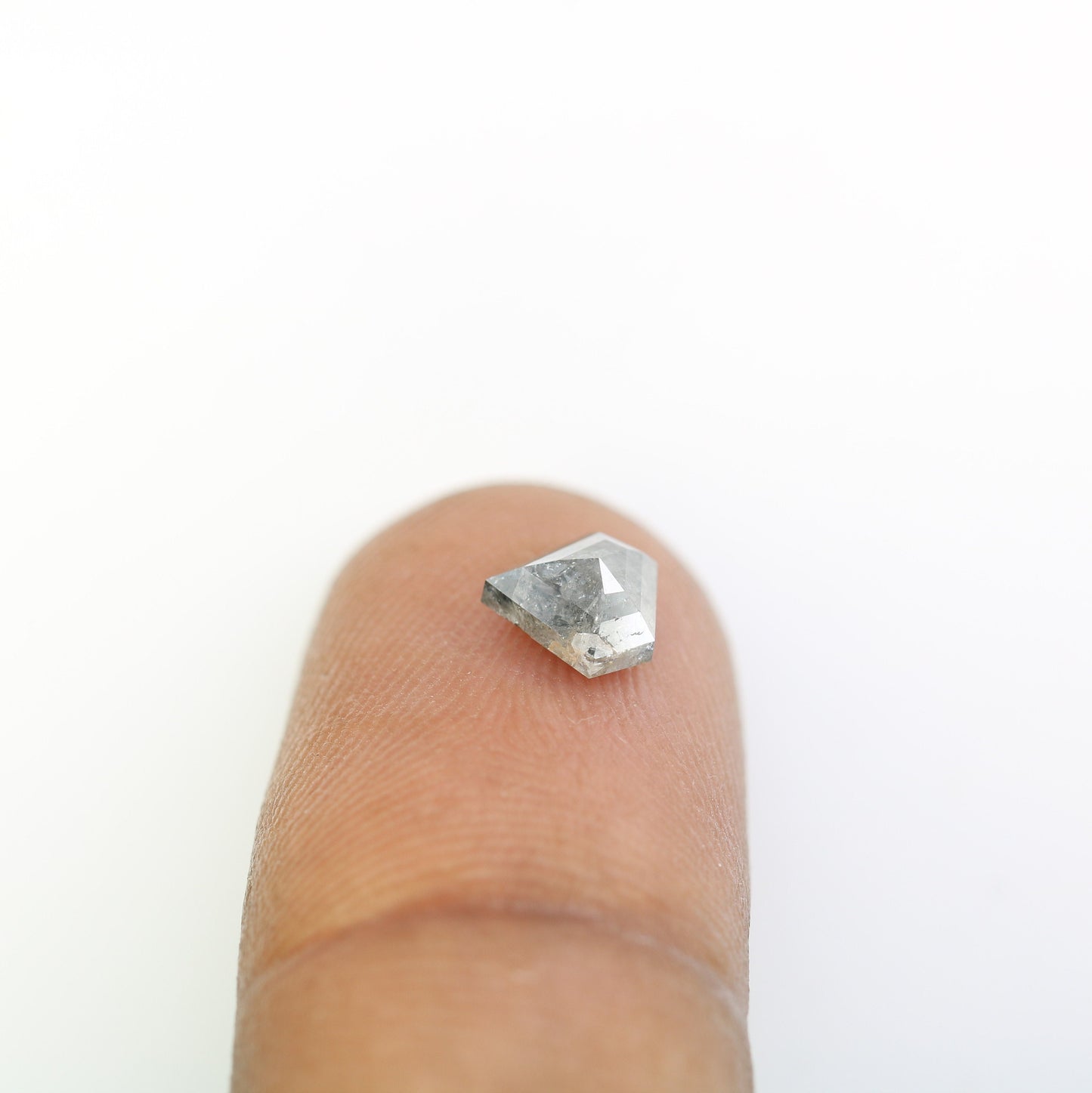1 CT Salt and Pepper Natural Loose Diamond, Shield Cut For handmade necklace pendant, Fancy Diamond for Engagement Ring Anniversary Diamonds