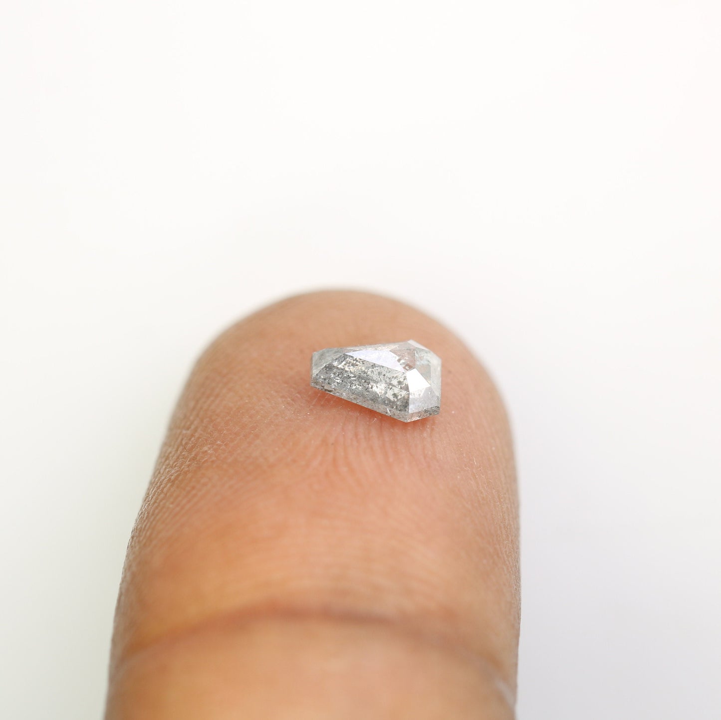 0.53 CT Salt and Pepper Natural Loose Diamond, Geometric Cut For handmade necklace pendant, Fancy Diamond for Engagement Ring Anniversary