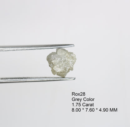 1.75ct Natural Rough Gray Uncut Diamond | For Uncut Rough Diamond Ring | Raw Diamond For Jewelry | Unique Gift | Antique Raw Diamond Gift