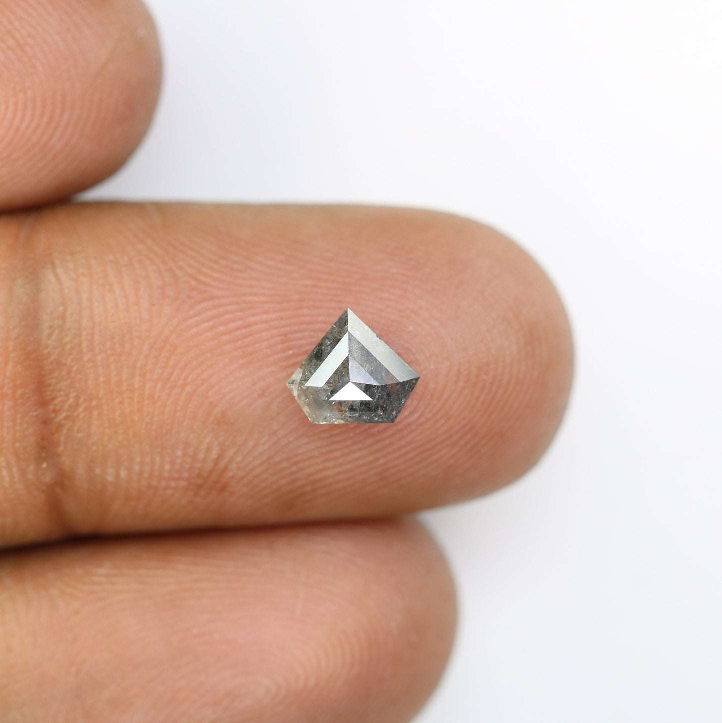 1 CT Salt and Pepper Natural Loose Diamond, Shield Cut For handmade necklace pendant, Fancy Diamond for Engagement Ring Anniversary Diamonds