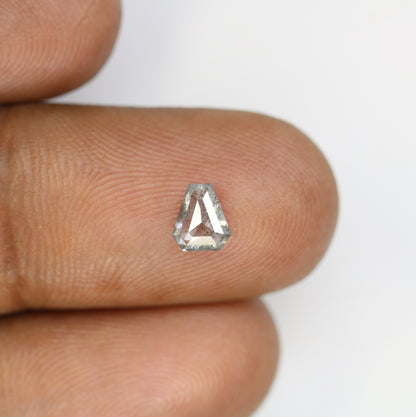 0.53 CT Salt and Pepper Natural Loose Diamond, Geometric Cut For handmade necklace pendant, Fancy Diamond for Engagement Ring Anniversary