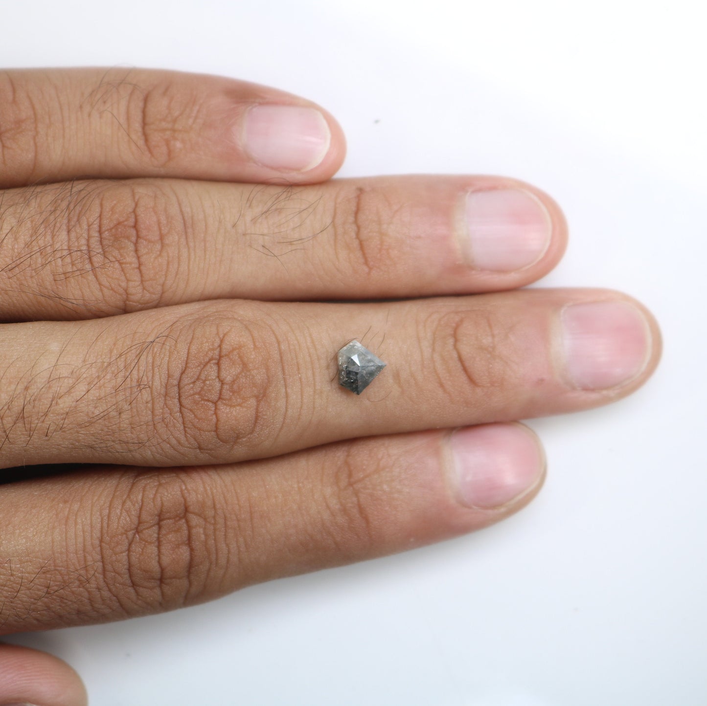 1 CT Salt and Pepper Natural Loose Diamond, Shield Cut For handmade necklace pendant, Fancy Diamond for Engagement Ring Anniversary Diamonds
