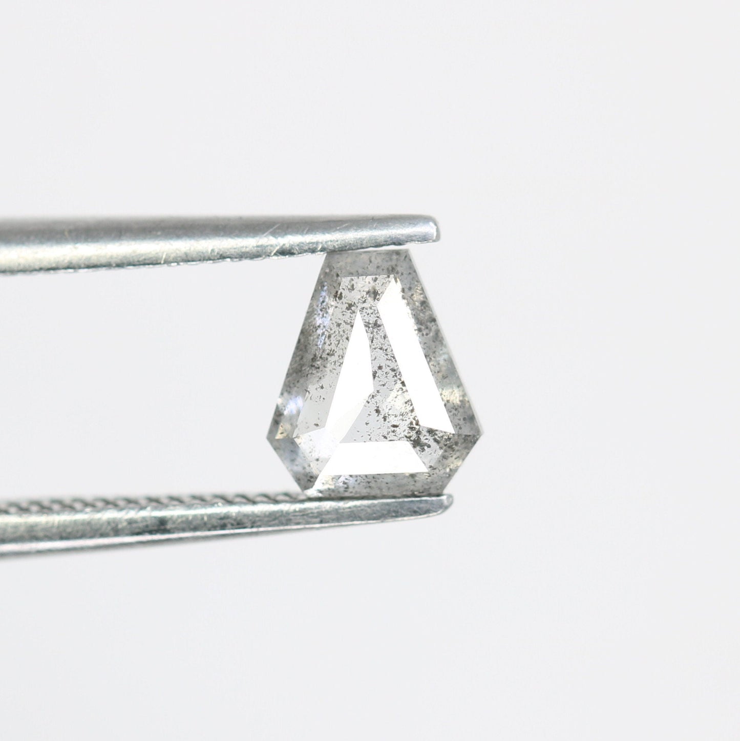 0.53 CT Salt and Pepper Natural Loose Diamond, Geometric Cut For handmade necklace pendant, Fancy Diamond for Engagement Ring Anniversary