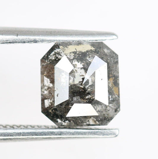 1.CT Salt and Pepper Emerald Shape Diamond - Natural Loose Emerald Cut Diamond - Emerald Engagement Ring - LABORDAY Offer