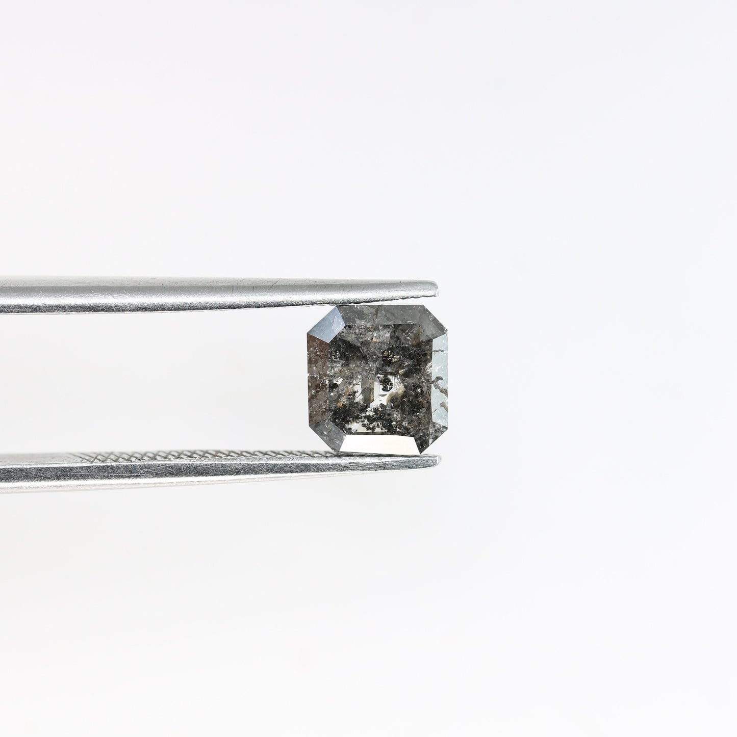 1.CT Salt and Pepper Emerald Shape Diamond - Natural Loose Emerald Cut Diamond - Emerald Engagement Ring - LABORDAY Offer