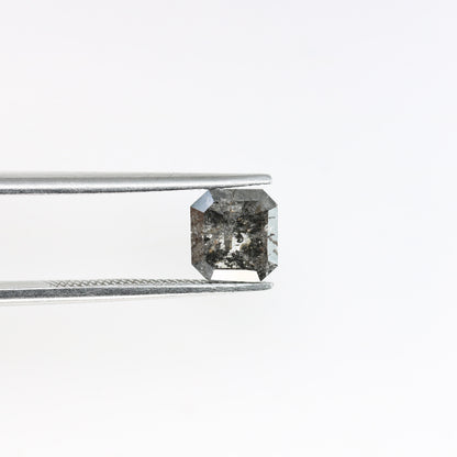 1.CT Salt and Pepper Emerald Shape Diamond - Natural Loose Emerald Cut Diamond - Emerald Engagement Ring - LABORDAY Offer