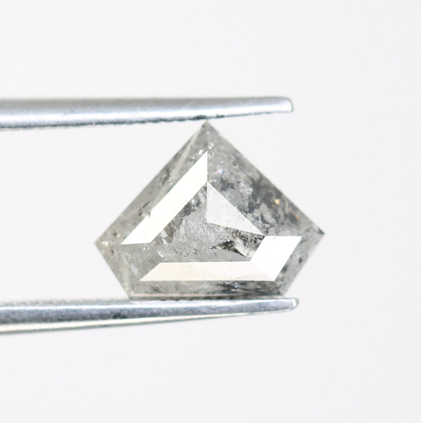 1.64 CT Salt and Pepper Natural Loose Diamond, Pentagon Cut For handmade necklace pendant, Fancy Diamond for Engagement Ring Anniversary