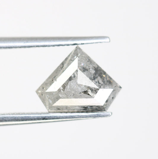 1.64 CT Salt and Pepper Natural Loose Diamond, Pentagon Cut For handmade necklace pendant, Fancy Diamond for Engagement Ring Anniversary