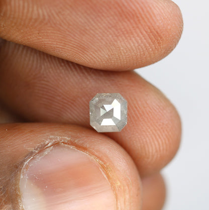 1.08 CT  Salt and Pepper Emerald Shape Diamond - Natural Loose Emerald Cut Diamond - Emerald Engagement Ring - LABORDAY Offer