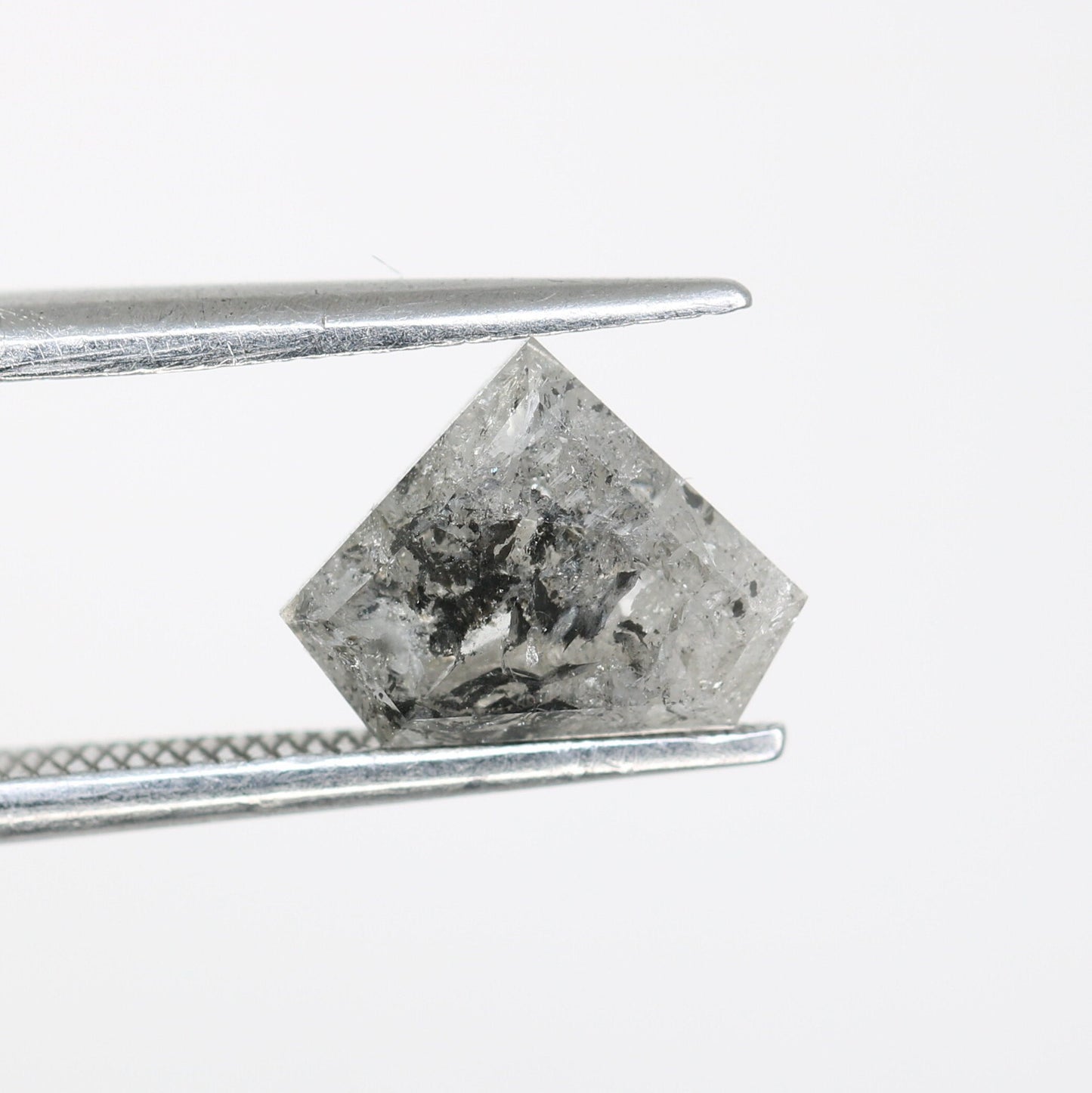 1.64 CT Salt and Pepper Natural Loose Diamond, Pentagon Cut For handmade necklace pendant, Fancy Diamond for Engagement Ring Anniversary