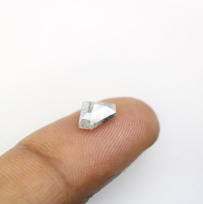 1.64 CT Salt and Pepper Natural Loose Diamond, Pentagon Cut For handmade necklace pendant, Fancy Diamond for Engagement Ring Anniversary