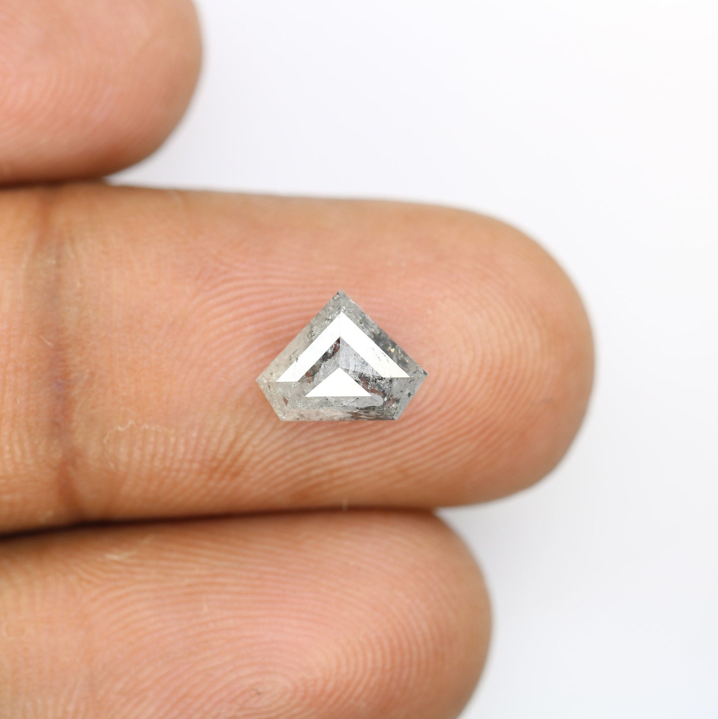 1.64 CT Salt and Pepper Natural Loose Diamond, Pentagon Cut For handmade necklace pendant, Fancy Diamond for Engagement Ring Anniversary
