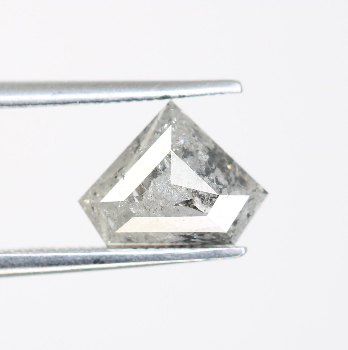 1.64 CT Salt and Pepper Natural Loose Diamond, Pentagon Cut For handmade necklace pendant, Fancy Diamond for Engagement Ring Anniversary