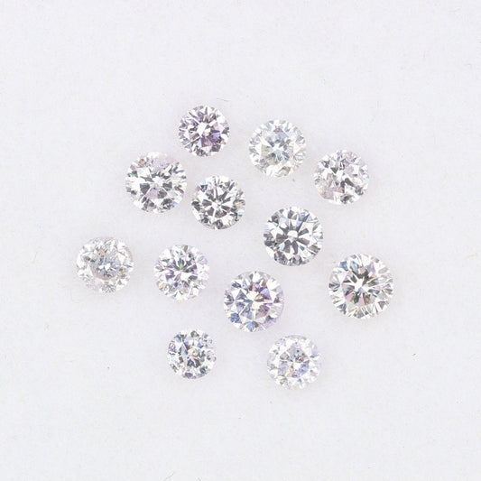 0.57 Carat Fancy Light Mix Loose Round Brilliant Cut Diamond for Engagement Rings |Perfect for Custom Gold Jewelry or Unique Diamond Designs