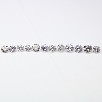 0.57 Carat Fancy Light Mix Loose Round Brilliant Cut Diamond for Engagement Rings |Perfect for Custom Gold Jewelry or Unique Diamond Designs