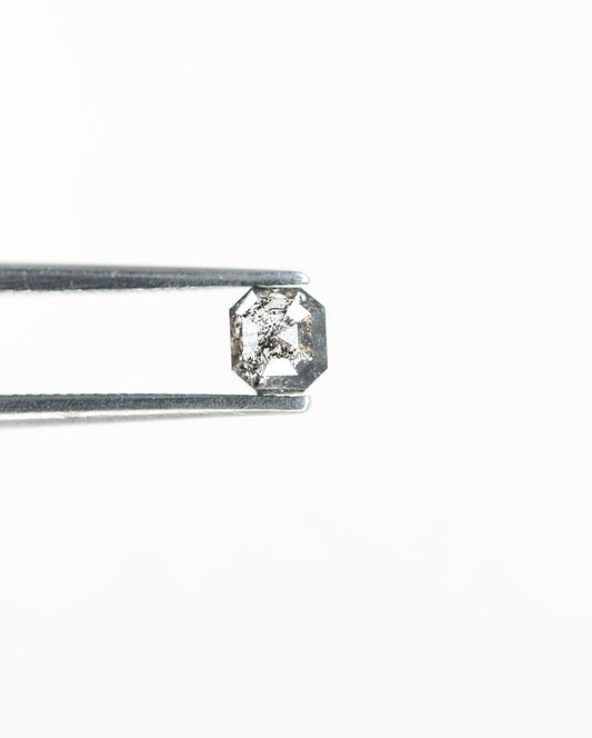 0.38 CT Salt & Pepper Emerald Shape Diamond - Natural Loose Emerald Cut - Labor Day Sale