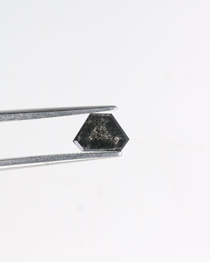 0.63 CT Salt and Pepper Natural Loose Diamond, Geometric Cut For handmade necklace pendant, diamond bracelet Wedding & Engagement Gold Ring