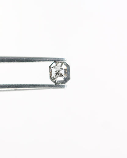 0.38 CT Salt & Pepper Emerald Shape Diamond - Natural Loose Emerald Cut - Labor Day Sale