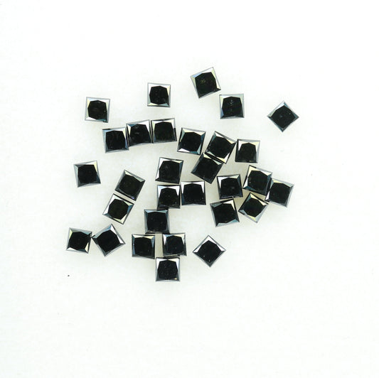 1.15 TCW Black Princess Cut Diamonds For Wedding/Engagement JewelryFor Gold Ring Diamonds