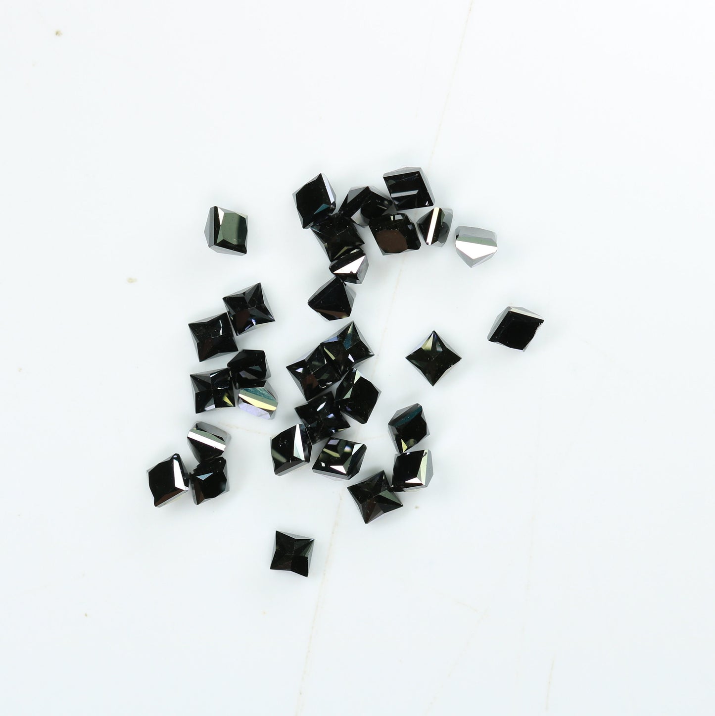 1.15 TCW Black Princess Cut Diamonds For Wedding/Engagement JewelryFor Gold Ring Diamonds