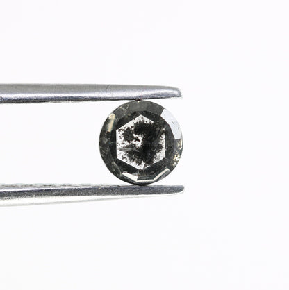 0.54 CT Rose Cut Round Salt and Pepper Diamond For Anniversary Gift ll Gift For Wife ll Gift For Girlfriend ll Gift For Best Friend Diamonds