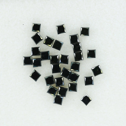 1.15 TCW Black Princess Cut Diamonds For Wedding/Engagement JewelryFor Gold Ring Diamonds