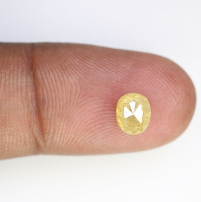 1.28 CT Yellow Galaxy Oval Rustic Diamond - Loose Gemstone for Gold Rings & Stunning Unique Jewelry Designs