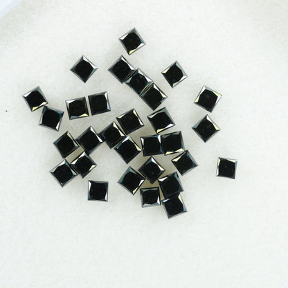 1.15 TCW Black Princess Cut Diamonds For Wedding/Engagement JewelryFor Gold Ring Diamonds
