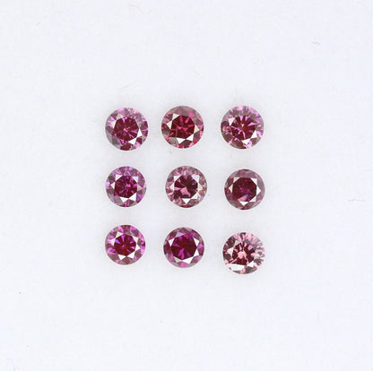 0.39 Carat Dark Pink Round Brilliant Cut Treated Diamond for Engagement Bands | Ideal for Wedding Necklaces, Bracelets, and Matching Bands