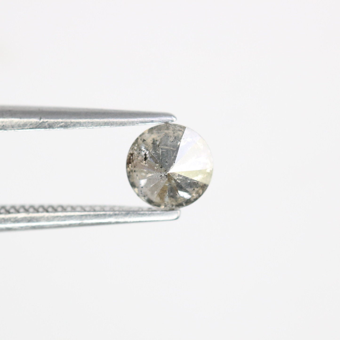 0.43 Carat Salt and Pepper Round Brilliant Diamond for Engagement Rings | Perfect Anniversary, Engagement, Birthday, or Wedding Gift